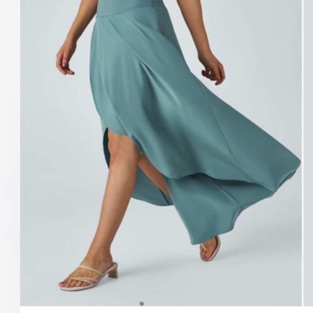 HALARA Breezeful Stone Blue Assymtrical Maxi Skirt